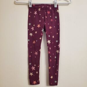 Girls Jumping Beans Purple Star Printed Leggings Toddler 5T Pink Blue White